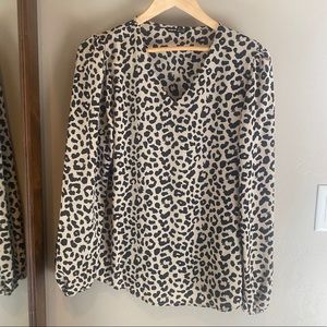 Leopard Print Blouse • Medium • Shein